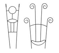 UKCOCO Treillis Modulaire en Fer Noir pour Plantes Grimpantes Chaîne, Réduit Le Risque de Casse, pour Patios et Balcons en Culture Verticale