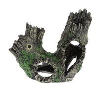 UKCOCO Tronc d'arbre De Réservoir Décoratif Souche D'aquarium Créative Résine Solide 20 Cm Cachette pour Poissons Aquarium Et Crevettes Décor Naturel