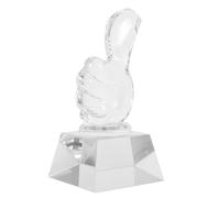 UKCOCO Trophée en Verre Forme Pouce Modèle Créatif Décoratif pour Récompense Compétition Football et Garçon Fille
