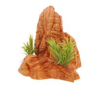 UKCOCO Trou de cachette de Reptile Grotte cachée par Les Reptiles Accessoires réservoir Gecko léopard Accessoires de réservoir de Tortue cachette de Gecko Peaux de Reptiles résine Jaune