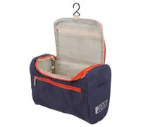 UKCOCO Trousse de Maquillage de Voyage Étanche en Tissu Résistant, Format Portable Bleu Marine, Pochette de Toilette Multifonction Plusieurs Compartiments pour Cosmétiques et Accessoires