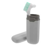UKCOCO Trousse de Nettoyage pour Prothèses Dentaires Portable Brosse à Dents Verte et Boîte de Rangement Bleu-gris, Étui de Voyage Compact pour Hygiène Bucco-dentaire, Compatible