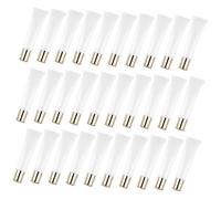 UKCOCO Tube De Brillant à Lèvres Souple Transparent 15 Ml Lot De 50 Pièces Bouchon Doré Bord Droit, Réutilisable, Léger, Pour Voyage Et Création Cosmétique Diy