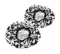 UKCOCO Turban Pour Cheveux En Aluminium Bonnet De Soins Capillaires 2 Pièces Double Couche Imperméable Pour Cheveux Longs Élastique Pour Spa Et Traitements Capillaires à Domicile