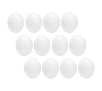 UKCOCO Œufs d'oiseaux Artificiels Réalistes pour Simulation D'éclosion 12 en Plastique Blanc Résistant à l'usure pour et Petits Oiseaux et Décoration de Cage