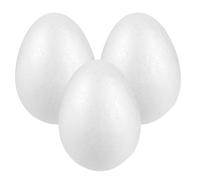 UKCOCO Œufs en Mousse : Lot de 3 Œufs Blancs en Polystyrène pour Activités Manuelles, Activités de Maternelle Et Décorations de Pâques, 10,5 Cm × 15 Cm / 4,13 Pouces × 5,9 Pouces