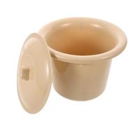 UKCOCO Urinoir de chambre en plastique rond, léger et hygiénique, avec couvercle, conçu pour un usage à domicile, pratique pour aidants et seniors Réutilisable