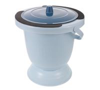 UKCOCO Urinoir de Lit avec Poignée, Bouteille Urinoir Portable avec Couvercle, Plastique, Bleu, pour Adultes et Personnes Handicapées, Usage Intérieur et Extérieur