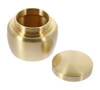 UKCOCO Urne Funéraire Multifonctionnelle Design Simple et Généreux en Cuivre Or Boîte Scellée pour Cendres Humaines et Poudre de Parfum, pour Maisons et Cimetières