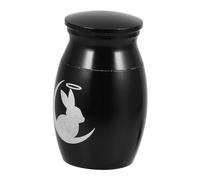 UKCOCO Urne pour Cendres de Lapin Acier Inoxydable Petite Urne Funéraire Compacte et Scellée pour Animaux de Compagnie et Facile à Transporter
