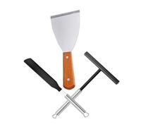 UKCOCO Ustensiles pour Acier Inoxydable Spatule Râteau et Pelle Nylon Surface Lisse Résistance Poignée Confortable Outils Sûrs pour Cuisson Facile des Pancakes