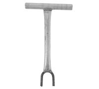 UKCOCO Valve Spanner With Extended Handle U Shaped Shut Off Wrench For Deep Buried Water Valves Cast Iron Plumbing Tool With Comfortable Grip For Home And Property Maintenance