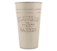 UKCOCO Vase à Fleurs Vintage en Fer 25 Cm Seau à Fleurs Réveil Style Rétro en Métal Vieilli Jardinière Décorative pour Centre de Table Salon et Mariage