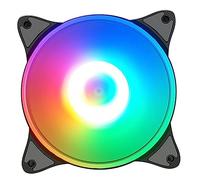 UKCOCO Ventilateur PC avec LED Refroidisseur Boîtier Ordinateur Bureau Réducteur de Bruit et Support Silicone