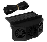 UKCOCO Ventilateur Solaire Ventilateur D'extraction Triple Turbine pour Voiture en ABS Compact Capacité 1200mah, Refroidissement pour Taxi et Automobile