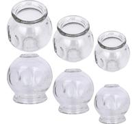 UKCOCO Ventouses en Verre pour Thérapie par Ventouses sous Vide Ensemble de 6 Dispositif de Massage Corporel pour Usage Domestique