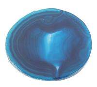 UKCOCO -Verre en Agate Naturelle Bleu, Tranche Stable et Réutilisable, Design Finement Travaillé pour Bar ou Usage DIY