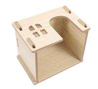 UKCOCO Villa en Bois Massif Petite Maison Refuge pour Hamsters délicate cachette de Hamster Maison d'hébergement pour Hamsters cachette de Tortue Extra Large Accessoires de Cochon d'Inde