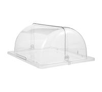 UKCOCO Vitrine à Gâteaux Plateau de Présentation de Boulangerie Transparente Couvercle Large en Plastique Cake Stand Pratique et Fonctionnel pour Snacks et Cake