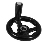 UKCOCO Volant à Main Rotatif Bakélite Noir Volant avec Poignée pour Machine Outil pour Applications Mécaniques