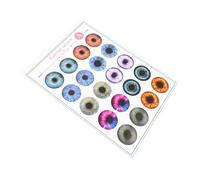 UKCOCO Yeux de Poupée en Papier pour Bricolage, Motifs Variés Ronds | Kit DIY Réaliste, pour Poupées et Pupilles, Papier, Usage Créatif, Facile à Utiliser, Plusieurs Couleurs