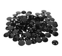 UKCOCO Yeux en Plastique Noir Demi-Ronds 16 Mm 200 Pièces pour Loisirs Créatifs Garçon et Filles et Fabrication de Peluches et Amigurumi DIY Usage Artisanal
