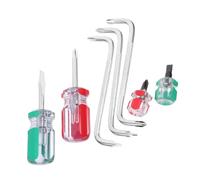 UKCOCO Z Tournevis Magnétique Angle Droit Petit Tournevis Plat et Cruciforme Acier Chrome-vanadium Robuste Kit Polyvalent pour Visser Espaces Restreints