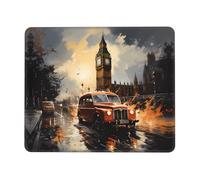 UKCZZLMSQ London Color Taxi Tapis de souris imprimé confortable - Tapis de souris avec base en caoutchouc antidérapant, pour bureau, maison et ordinateur portable 20,1 x 24,1 cm