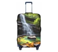 UKCZZLMSQ Waterfall ViewsHousse de bagage imprimée - Housse de protection pour valises de 45,7 à 55,9 cm, un must have pour les valises à roulettes, blanc, L