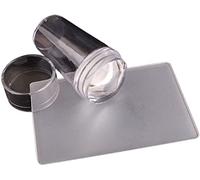 UKD Double grattoir Stamper Silicone Clair Nail Art Kit d'estampage pour Plaque de manucure Tampon polonais Pochoir modèle Stamper