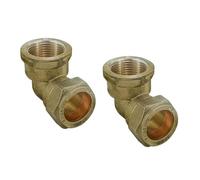 UKDD® Lot de 2 coudes femelles en laiton coudé 90 coudes 22 mm x 1,9 cm