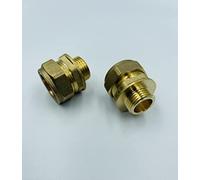 UKDD® Paire de coupleurs en fer mâles en laiton BSP de 1,27 cm (paire), adaptateurs droits 2 mm x 1,27 cm