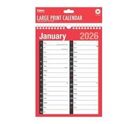 UKDeals Direct Calendrier mural 2026, grand format A4, affichage mensuel, reliure à spirales, planificateur à 2 colonnes, janvier à décembre