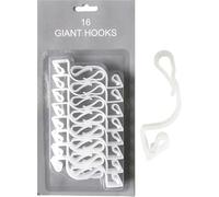 UKDeals Direct Lot de 16 crochets géants de gouttière de Noël en plastique résistant aux intempéries pour suspendre des guirlandes lumineuses de Noël en plein air, des guirlandes lumineuses ou des