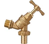 UKDeals Direct® Robinet de jardin extérieur 1/2'', tube traversant, support de bride murale 1/2'', plaque arrière elboe 15 mm x 1/2'' (robinet de jardin standard)