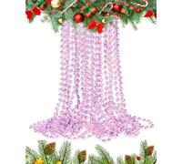 UKDeals Direct UKDD® Guirlande de perles de Noël brillantes pour sapin de Noël Rose pâle 10 m