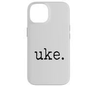 uke. Ukulele rétro de Style typographe Coque pour iPhone 14