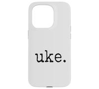uke. Ukulele rétro de Style typographe Coque pour iPhone 15 Pro