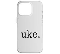 uke. Ukulele rétro de Style typographe Coque pour iPhone 16 Pro