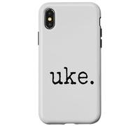 uke. Ukulele rétro de Style typographe Coque pour iPhone X/XS