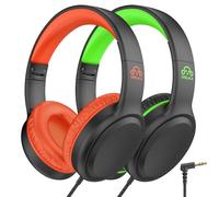 UKELALA U2 Lot de 2 écouteurs filaires pour enfants pour école garçons et | Casque filaire léger pliable compatible avec les téléphones portables Chromebooks pour jeunes, étudiants, enfants