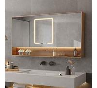 UkewEi Armoire de Toilette avec Éclairage Armoire Murale Intelligent avec Rangement Armoire à Pharmacie Anti-buée for Vanité Économie D'énergie (Size : 70cm)