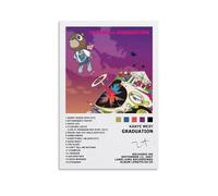 UKewei Kanye West Poster décoratif sur toile avec couverture d'album de musique de remise de diplôme - Affiches murales et d'art moderne pour chambre à coucher - 30 x 45 cm