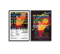 UKewei Radiohead Lot de 2 affiches sur toile style vintage pour album de musique du groupe de rock - Décoration murale pour chambre - 30 x 45 cm