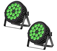 Ukfog 2PCS 200W 18 LED Par Lumière, Par LED Lumières de Scène RGBW Lumières Disco DMX 8CH avec Télécommande Projecteurs à Effets avec Contrôle Activé Par le Son Pour Bar Mariage Festival Banquet Scène