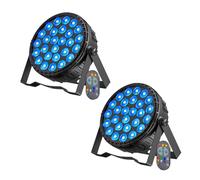 Ukfog 2PCS 216W LED Par Projecteurs, 27 x 8W RGBW Lampe de Scène Par LED DMX Disco avec Télécommande Éclairage de Scène pour DJ, Fête, Show, Noël, Halloween, Mariage