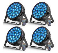 Ukfog 4PCS 216W LED Par Projecteurs, 27 x 8W RGBW Lampe de Scène Par LED DMX Disco avec Télécommande Éclairage de Scène pour DJ, Fête, Show, Noël, Halloween, Mariage