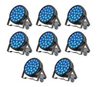 Ukfog 8PCS 216W LED Par Projecteurs, 27 x 8W RGBW Lampe de Scène Par LED DMX Disco avec Télécommande Éclairage de Scène pour DJ, Fête, Show, Noël, Halloween, Mariage