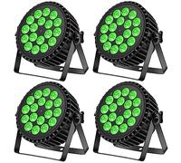 Ukfog Lot de 4 projecteurs LED 200 W - 8 CH - Lumière LED RVB + DMX - Mode stroboscopique actif - Éclairage de scène - Lumière disco - Pour mariage, fête, église, club, DJ, spectacle en direct