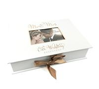ukgiftstoreonline Boîte souvenir de mariage avec inscription Mr and Mrs